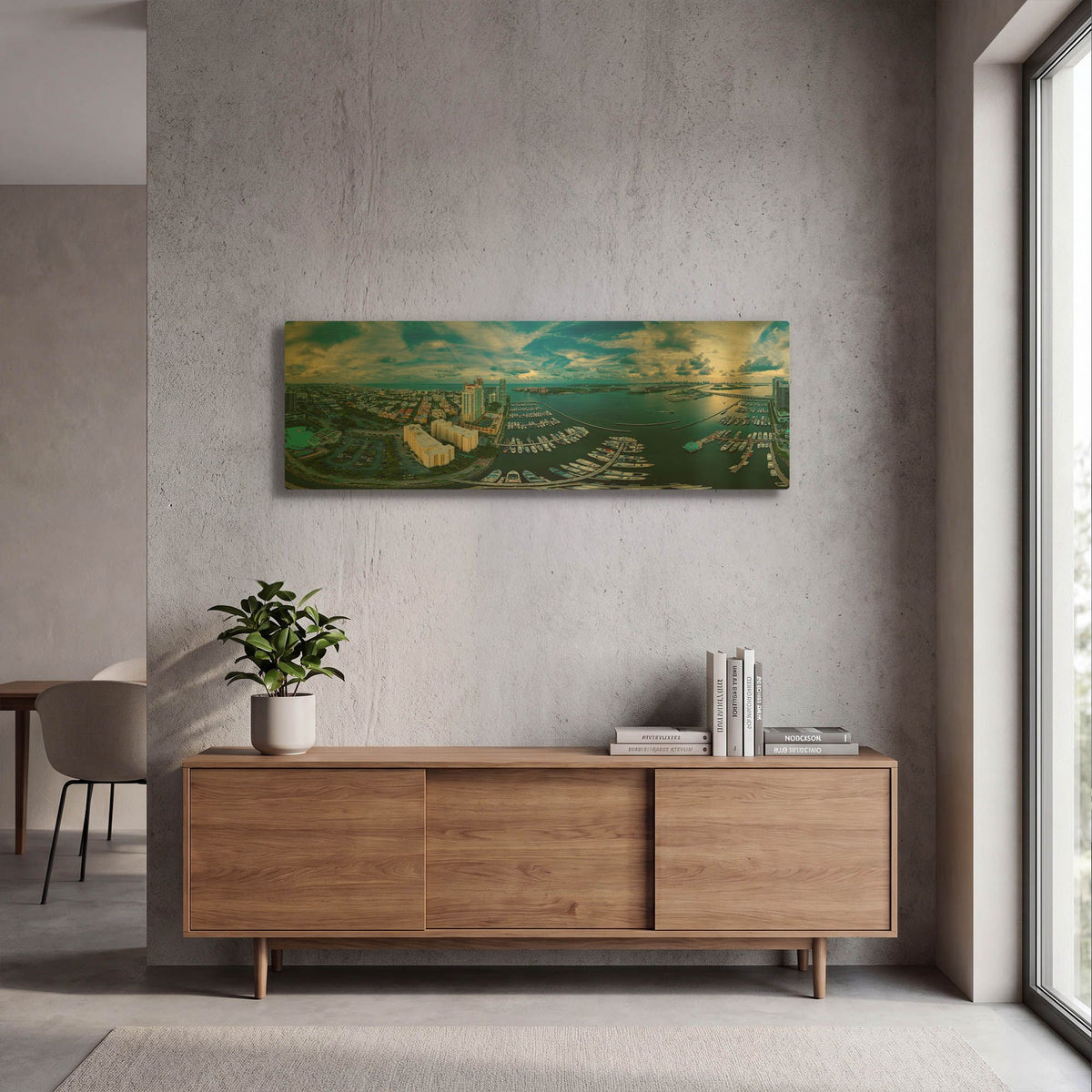 'Miami' By AKG Gold Metal Wall Art
