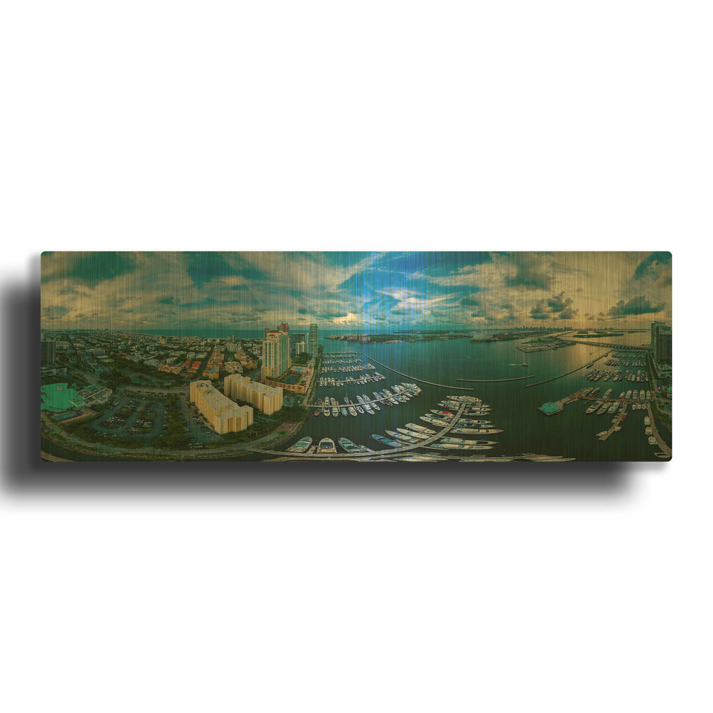 'Miami' By AKG Gold Metal Wall Art