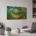 'Smiley Island' By AKG Gold Metal Wall Art