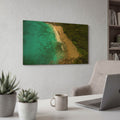 'Seychelles Beach' By AKG Gold Metal Wall Art