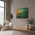 'Amazing Seychelles' By AKG Gold Metal Wall Art