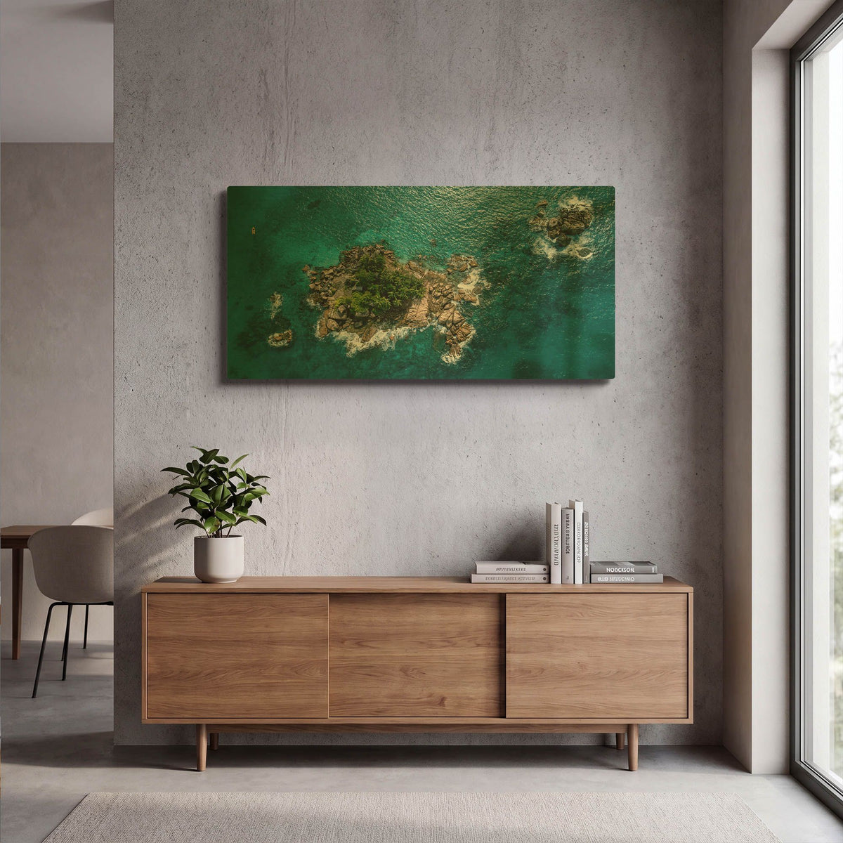 'Beautiful Seychelles' By AKG Gold Metal Wall Art