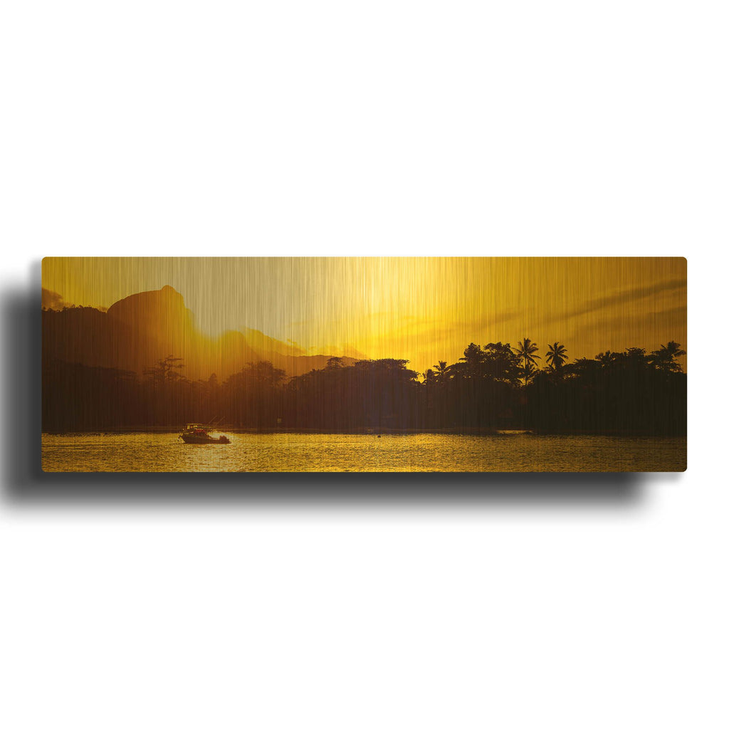 'Golden Seychelles' By AKG Gold Metal Wall Art