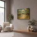 'Seychelles Beach 4' By AKG Gold Metal Wall Art