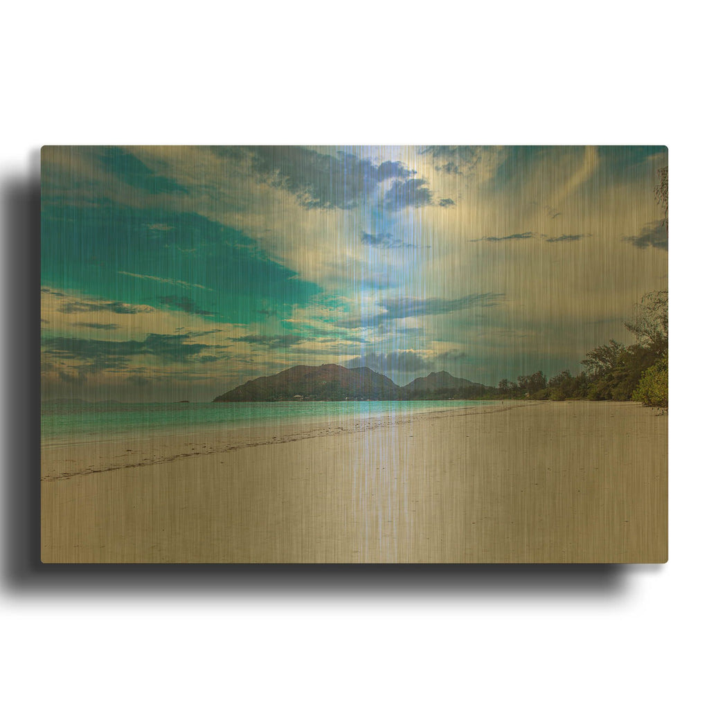 'Seychelles Adventures' By AKG Gold Metal Wall Art