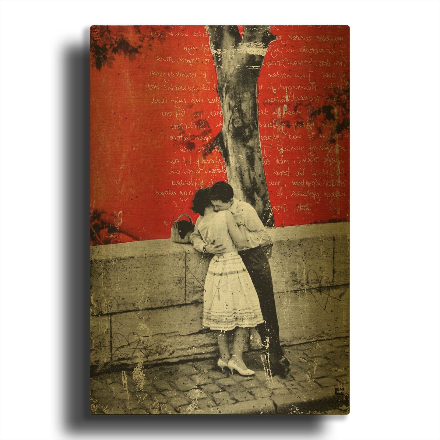 'To Be Alone With You Paris' By DB Waterman Gold Metal Wall Art