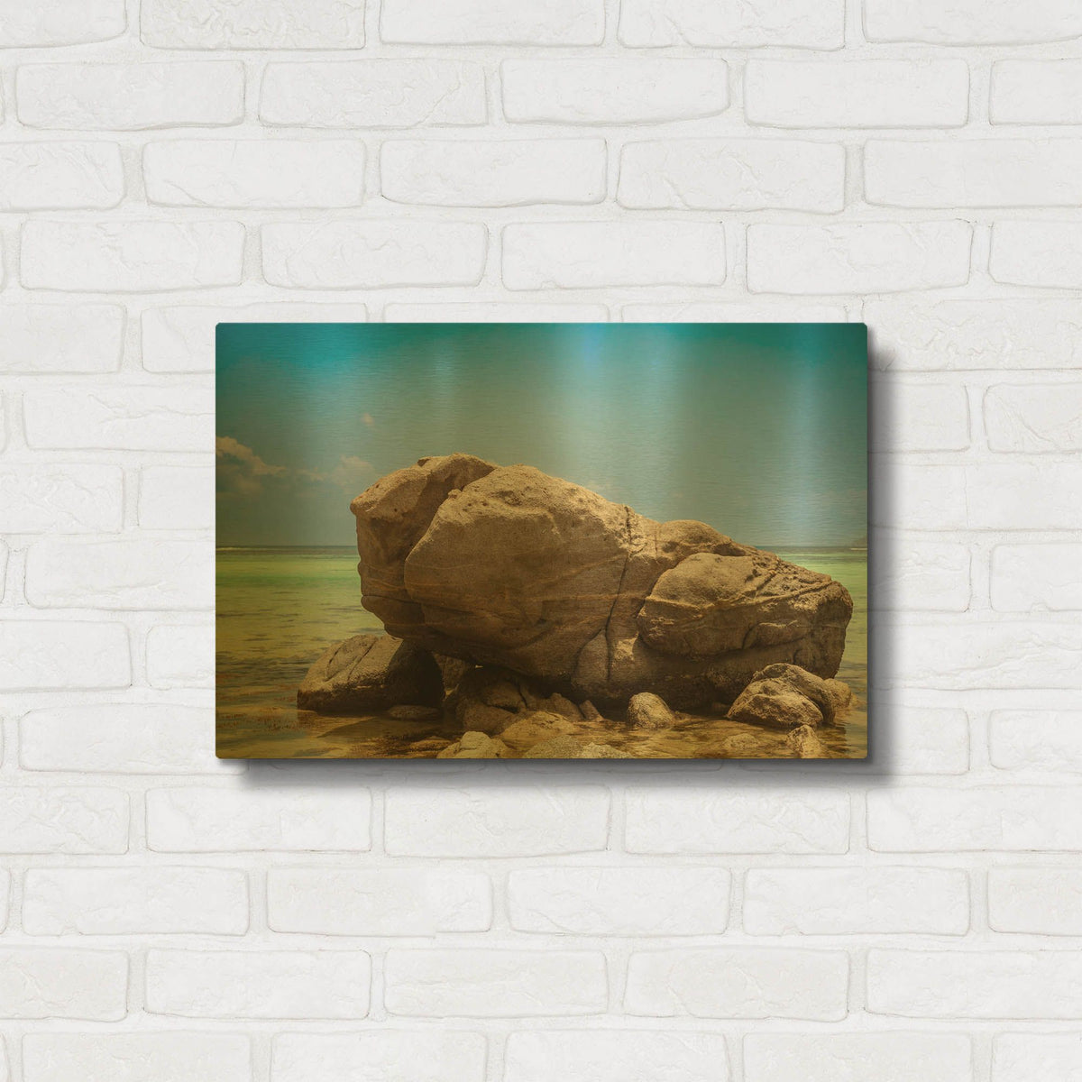 'Seychelles - Mahe' By AKG Gold Metal Wall Art