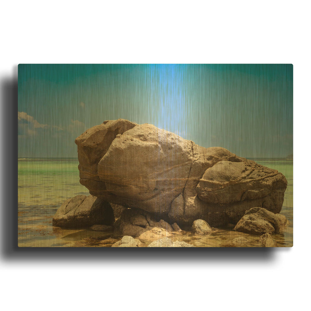 'Seychelles - Mahe' By AKG Gold Metal Wall Art