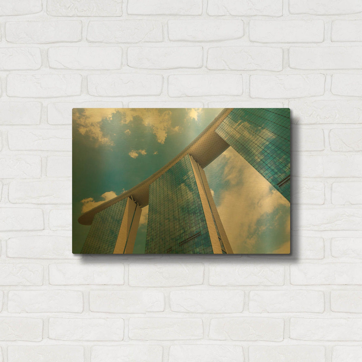 'Singapore' By AKG Gold Metal Wall Art