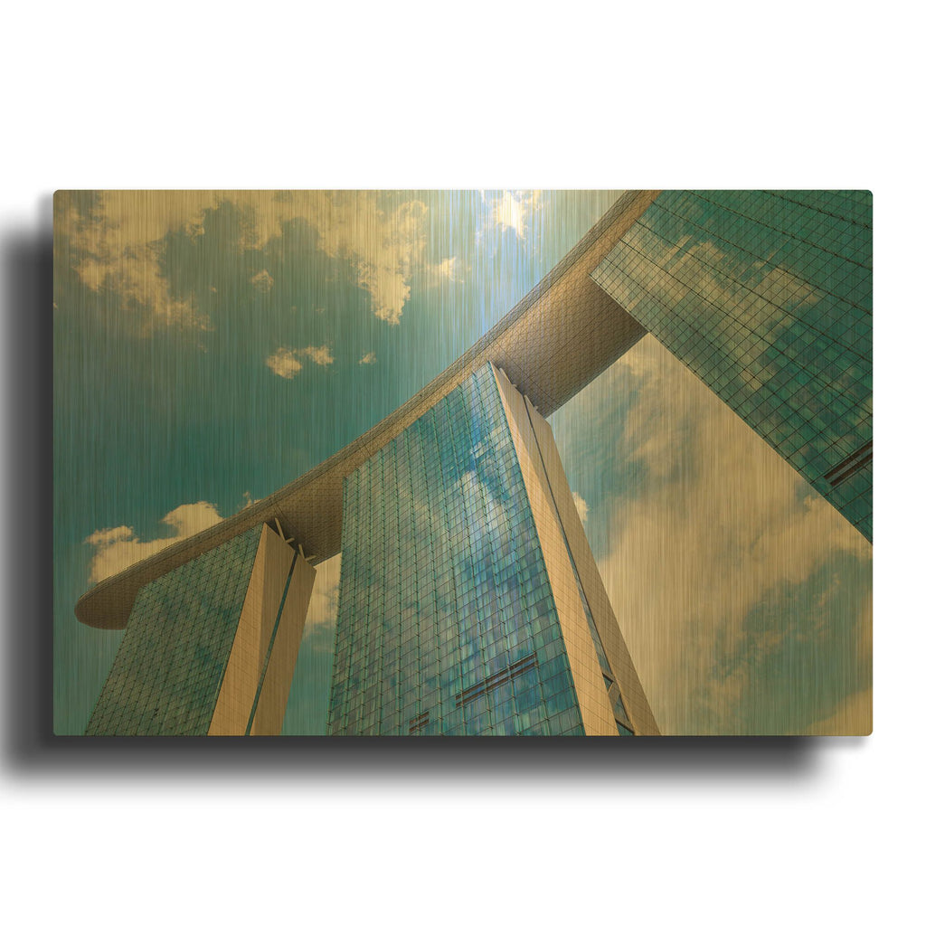 'Singapore' By AKG Gold Metal Wall Art