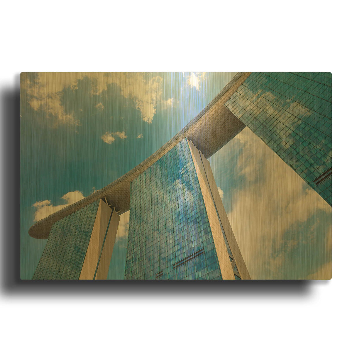 'Singapore' By AKG Gold Metal Wall Art