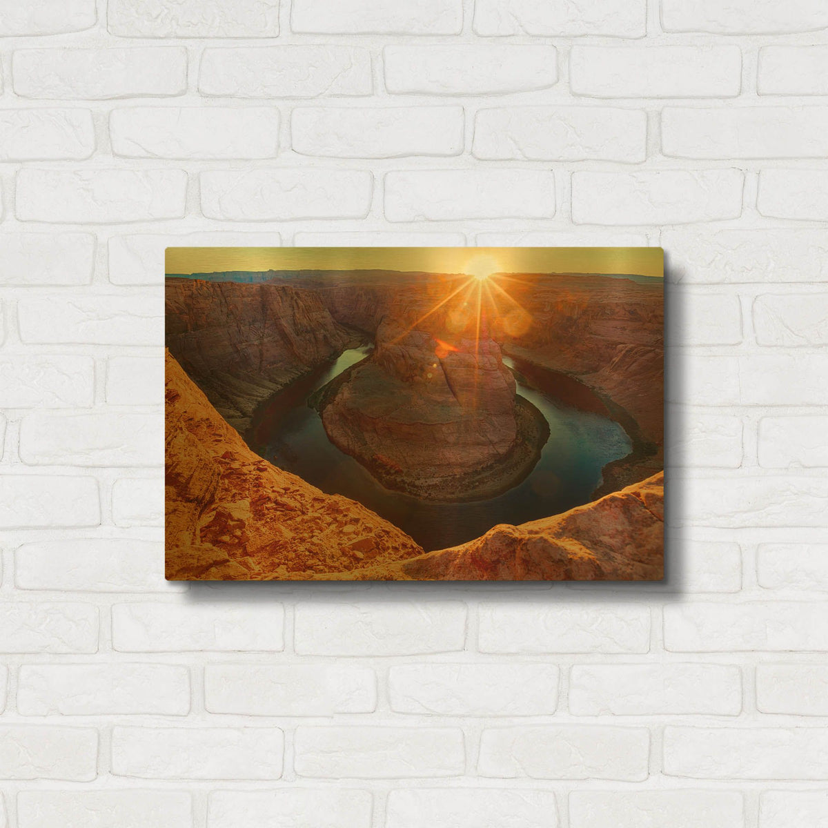 'Utah - Horshoe Bend' By AKG Gold Metal Wall Art