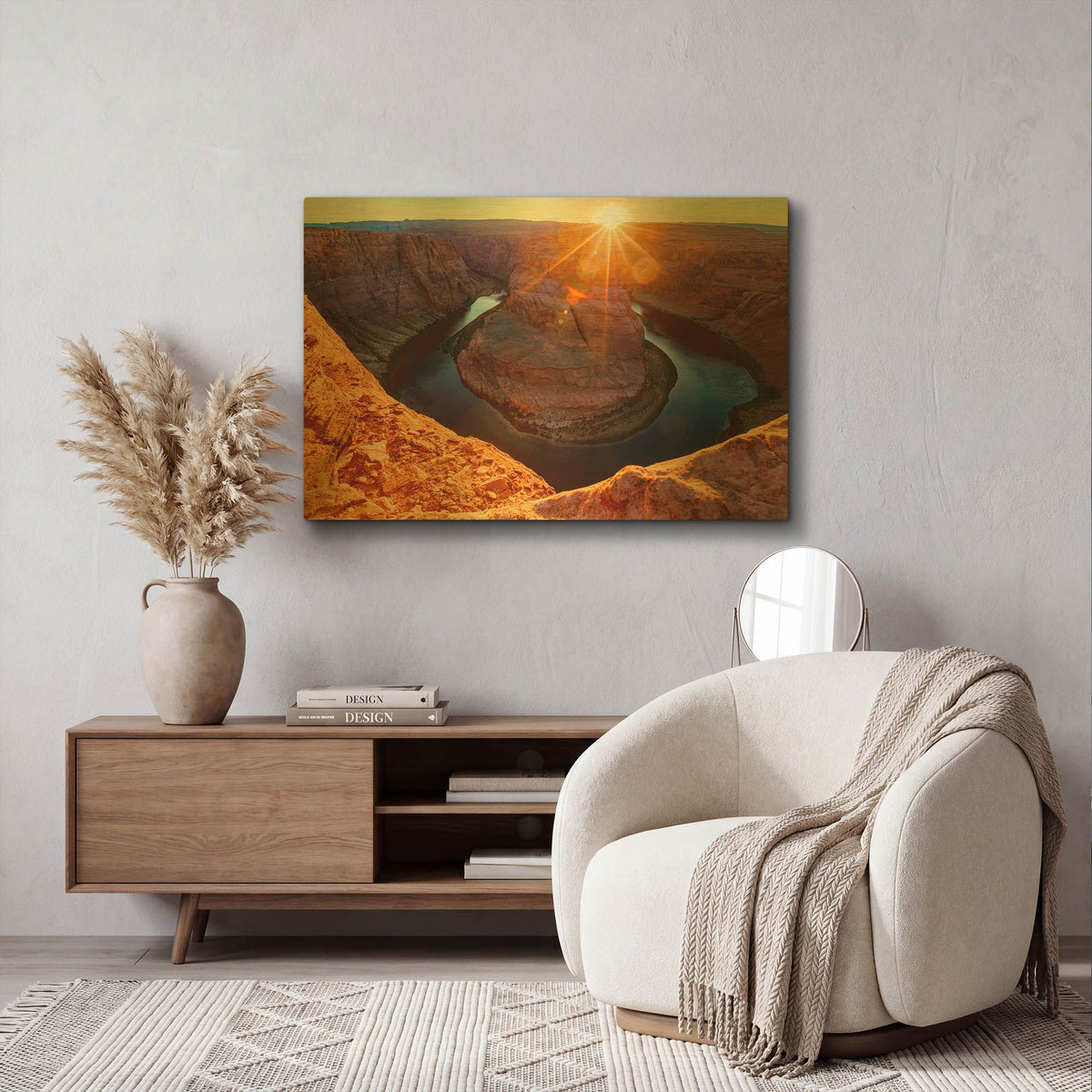 'Utah - Horshoe Bend' By AKG Gold Metal Wall Art