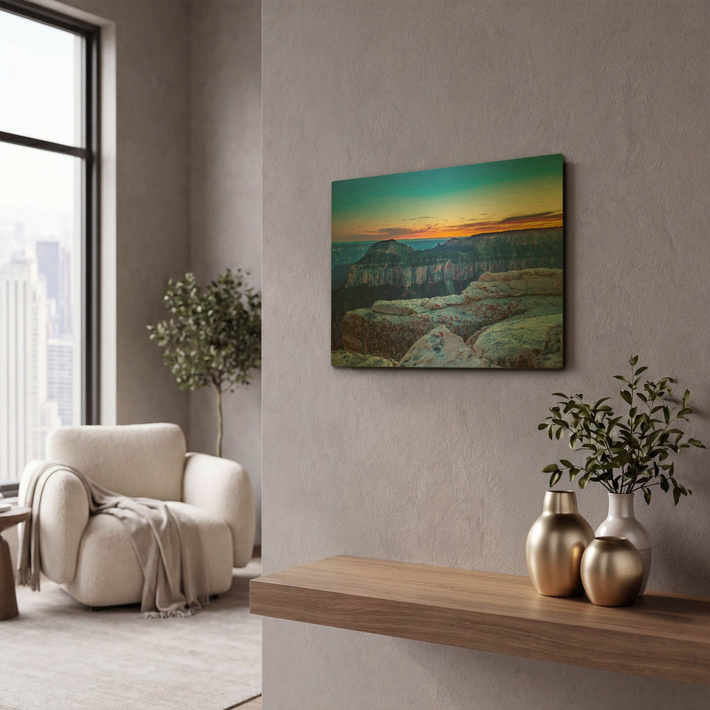 'Utah 2' By AKG Gold Metal Wall Art