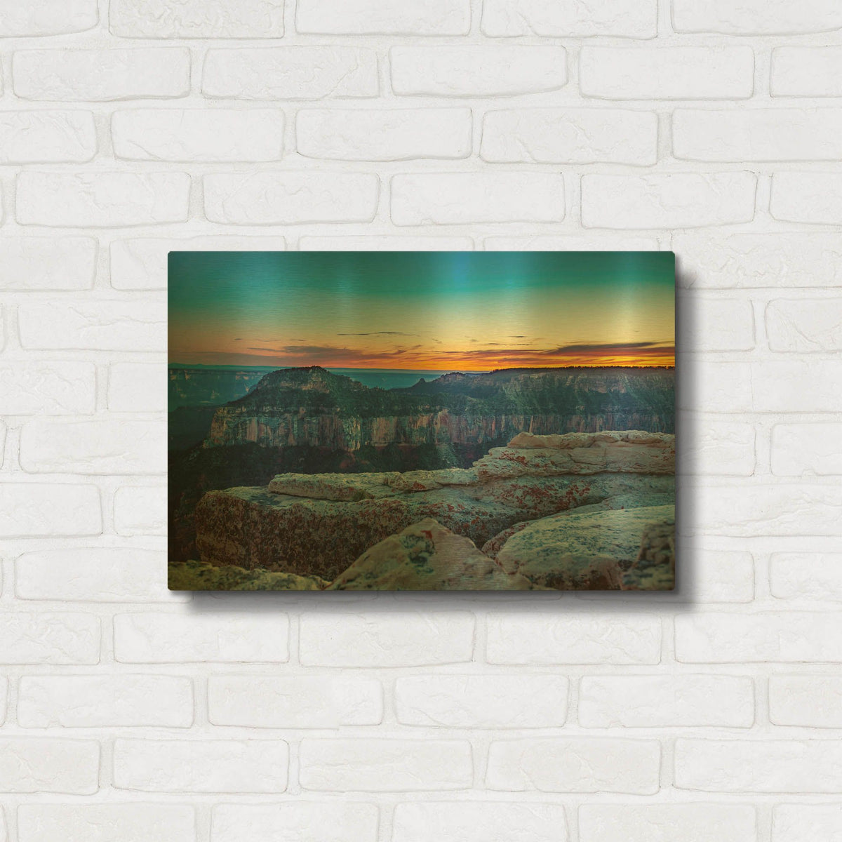 'Utah 2' By AKG Gold Metal Wall Art
