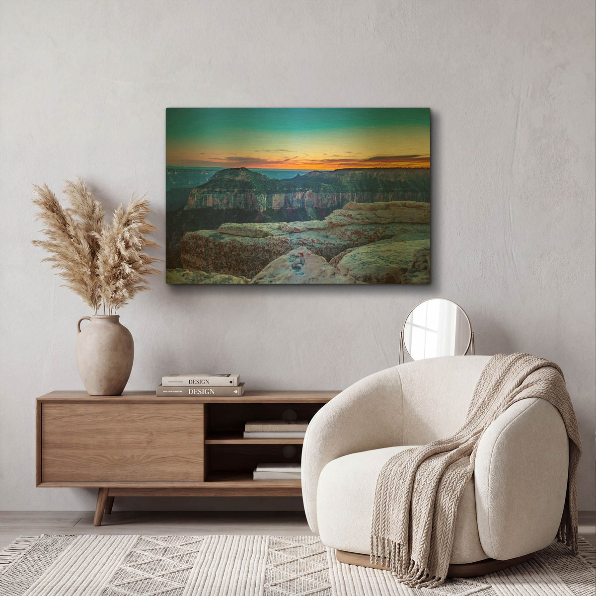 'Utah 2' By AKG Gold Metal Wall Art