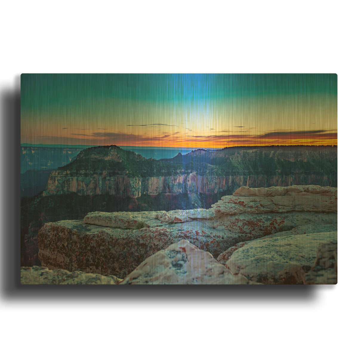'Utah 2' By AKG Gold Metal Wall Art