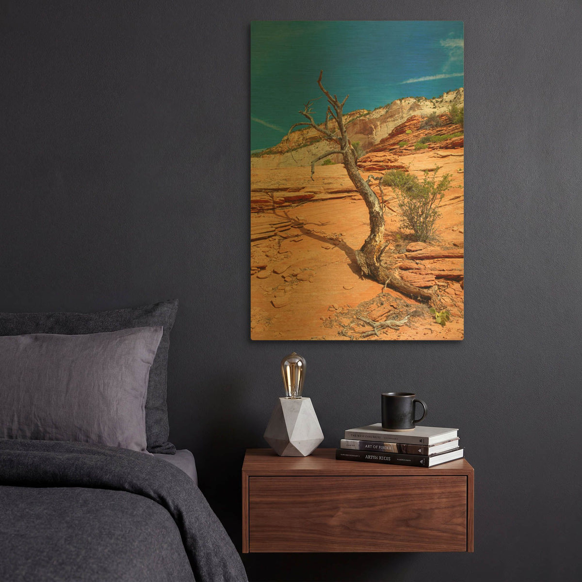 'Utah 3' By AKG Gold Metal Wall Art