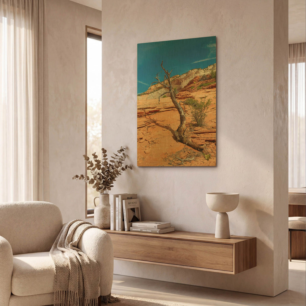 'Utah 3' By AKG Gold Metal Wall Art