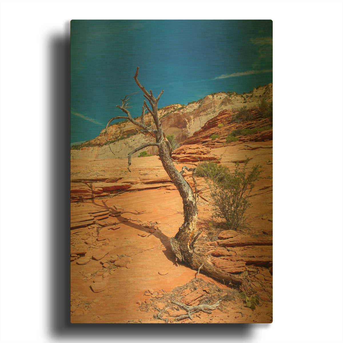 'Utah 3' By AKG Gold Metal Wall Art