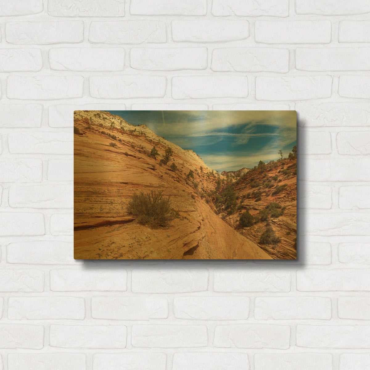 'Utah 4' By AKG Gold Metal Wall Art