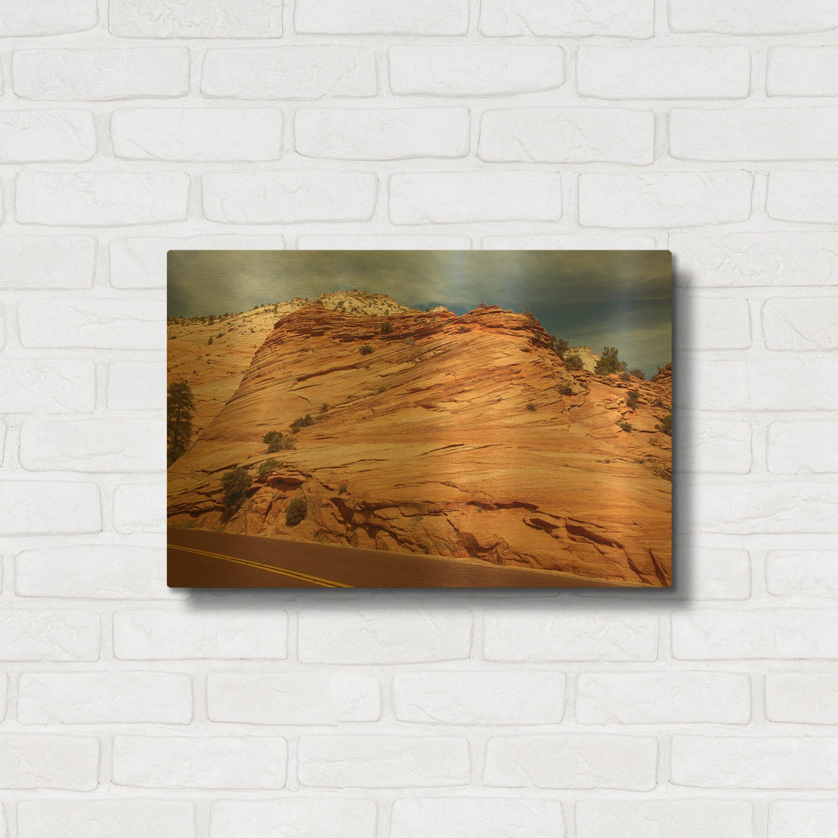 'Utah 5' By AKG Gold Metal Wall Art