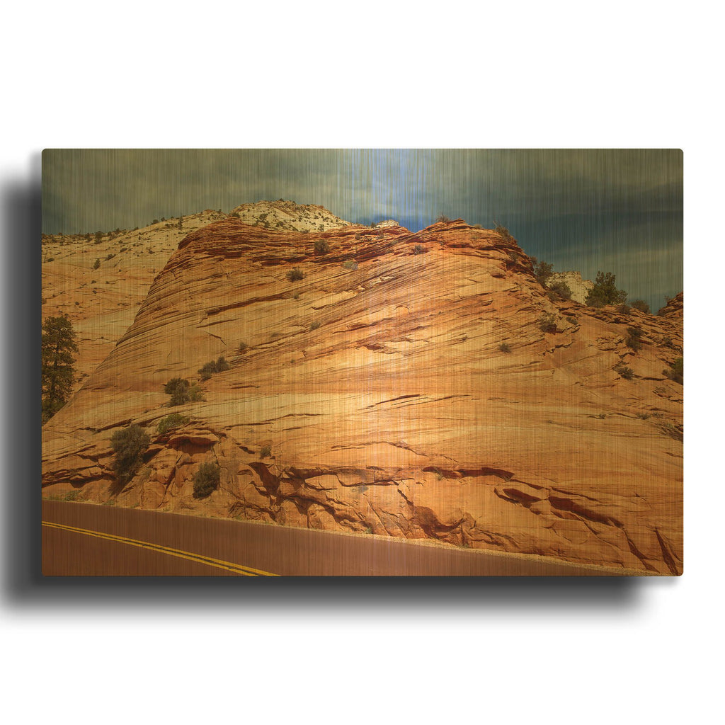 'Utah 5' By AKG Gold Metal Wall Art
