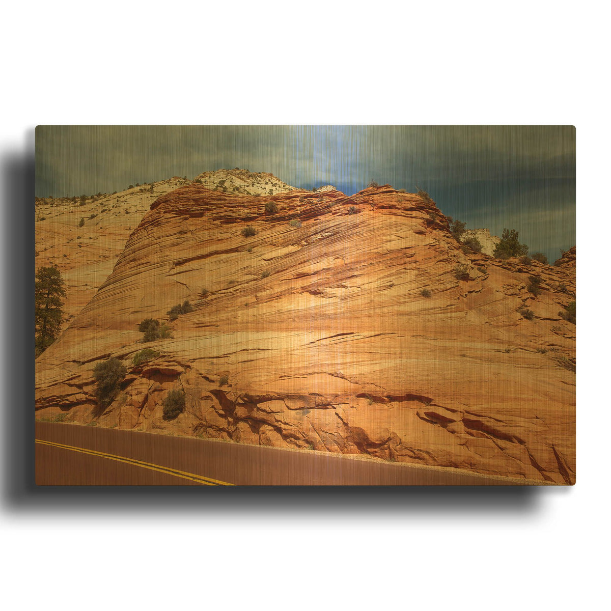 'Utah 5' By AKG Gold Metal Wall Art
