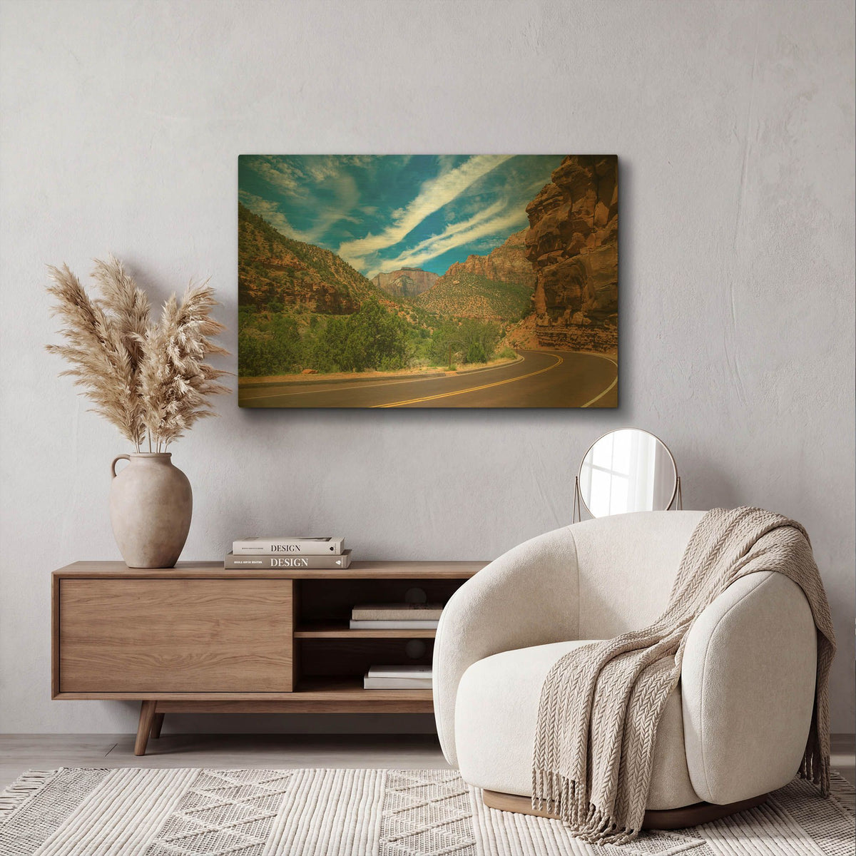 'Utah Roadtrip' By AKG Gold Metal Wall Art