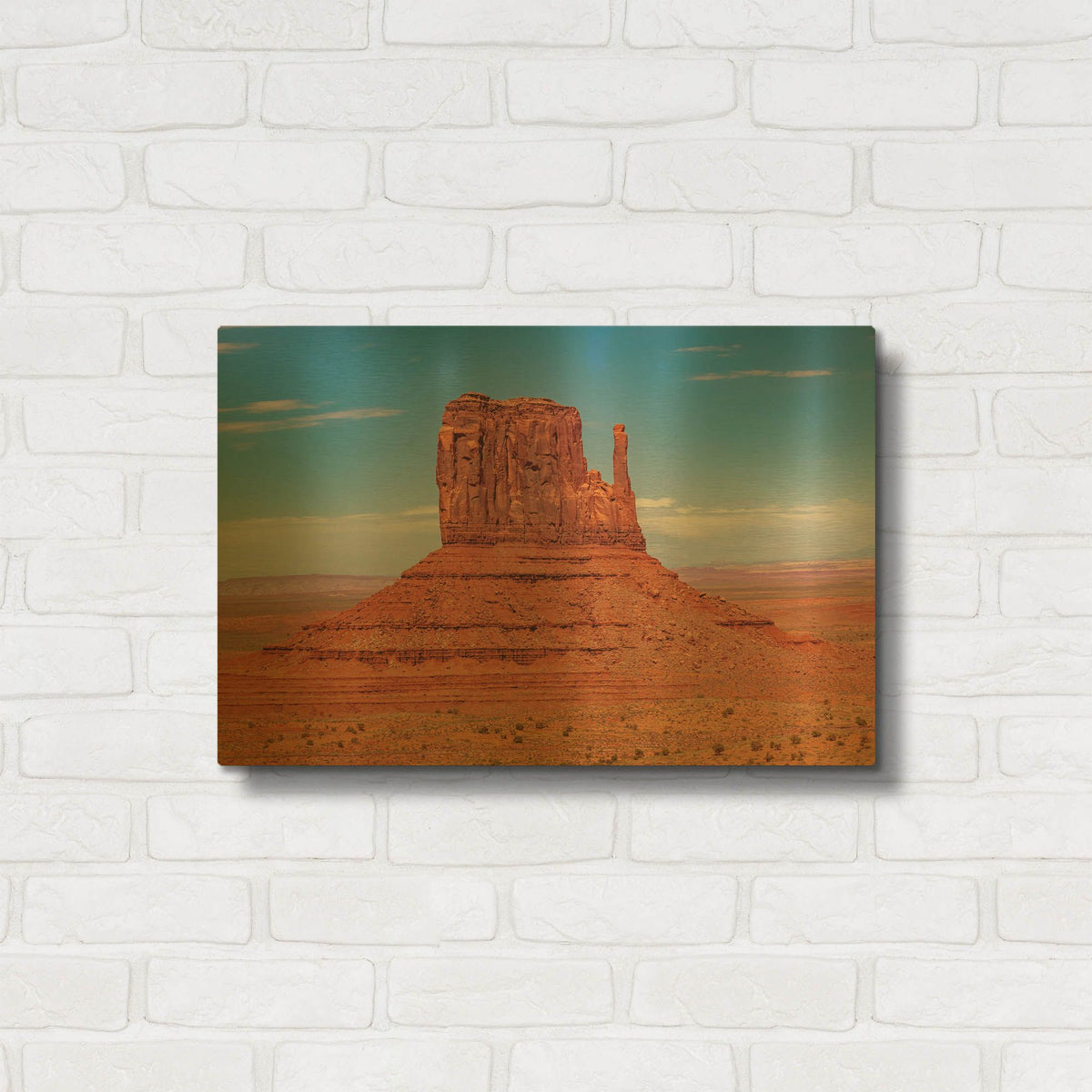 'Utah - Monument Valley' By AKG Gold Metal Wall Art