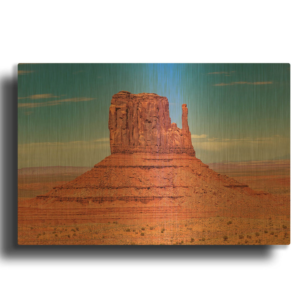 'Utah - Monument Valley' By AKG Gold Metal Wall Art