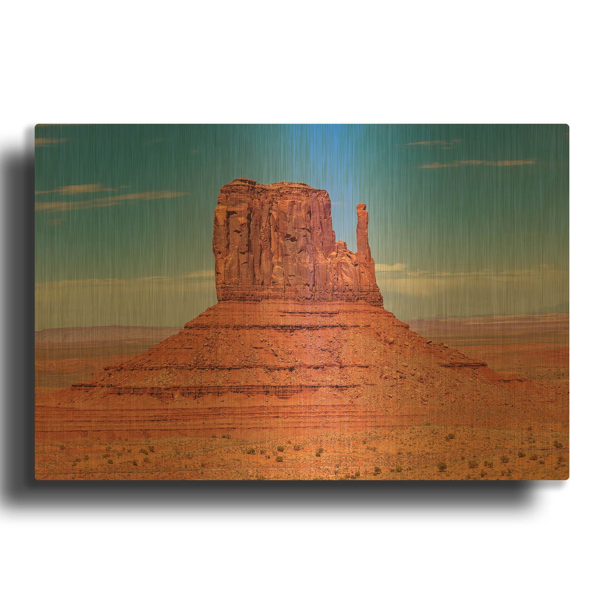 'Utah - Monument Valley' By AKG Gold Metal Wall Art
