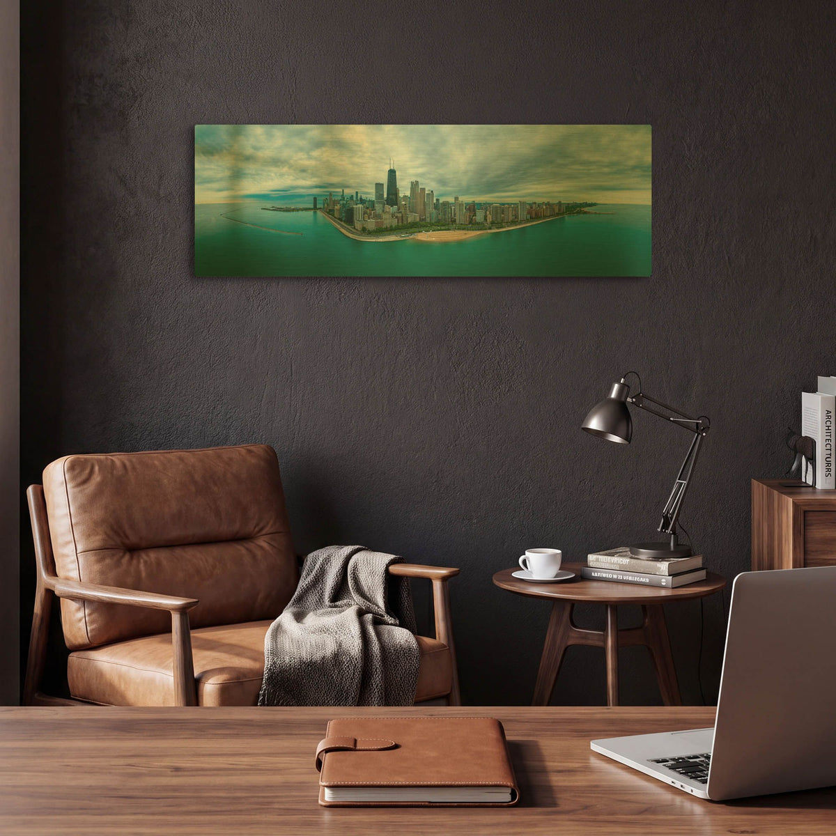 'Wonderful Chicago' By AKG Gold Metal Wall Art