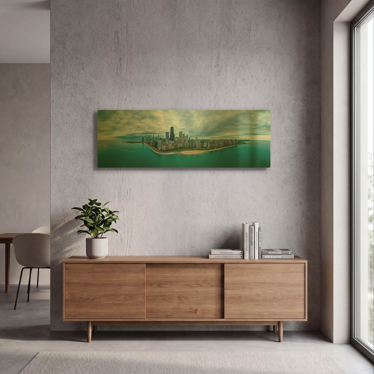 'Wonderful Chicago' By AKG Gold Metal Wall Art