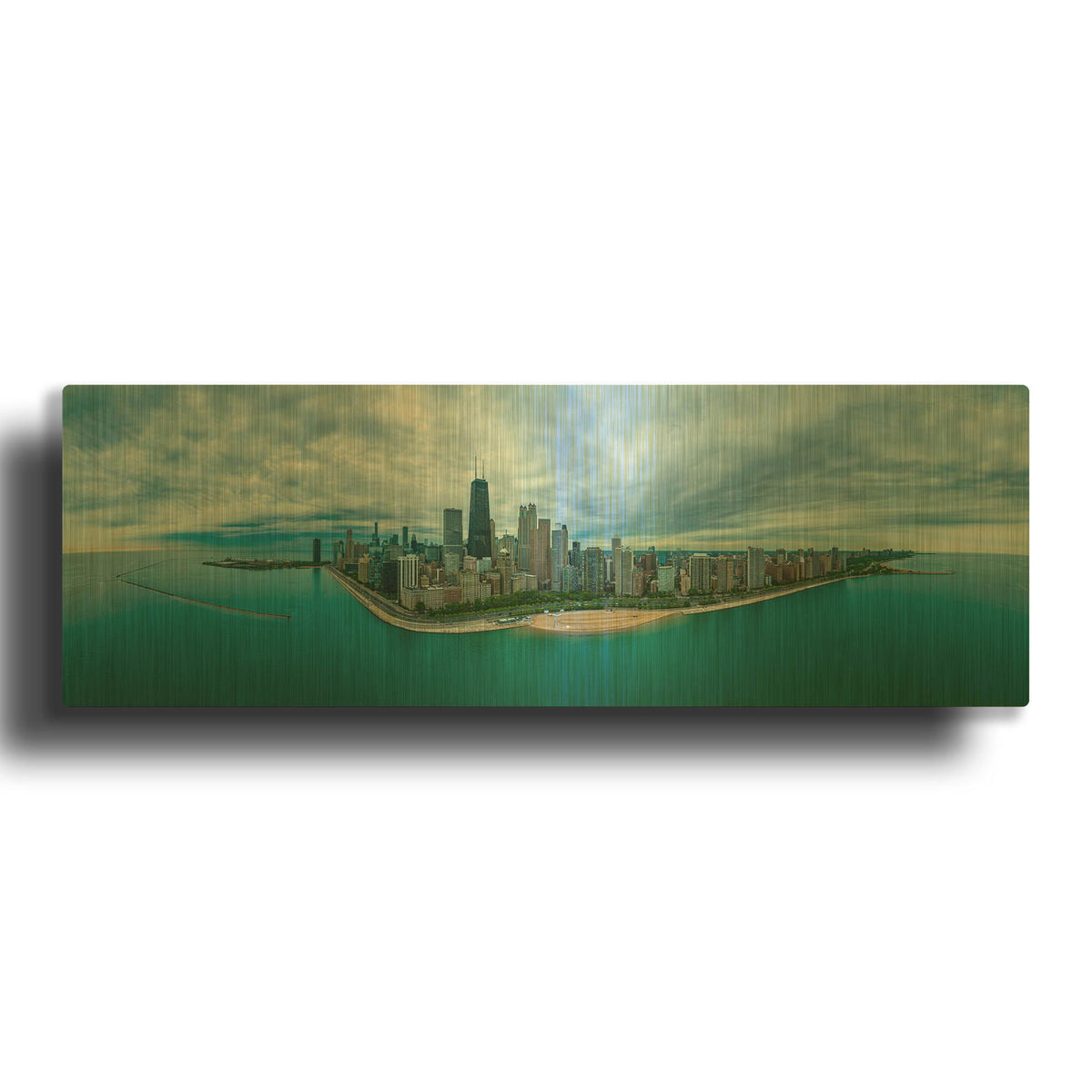 'Wonderful Chicago' By AKG Gold Metal Wall Art