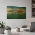 'Sarasota Sunset' By AKG Gold Metal Wall Art