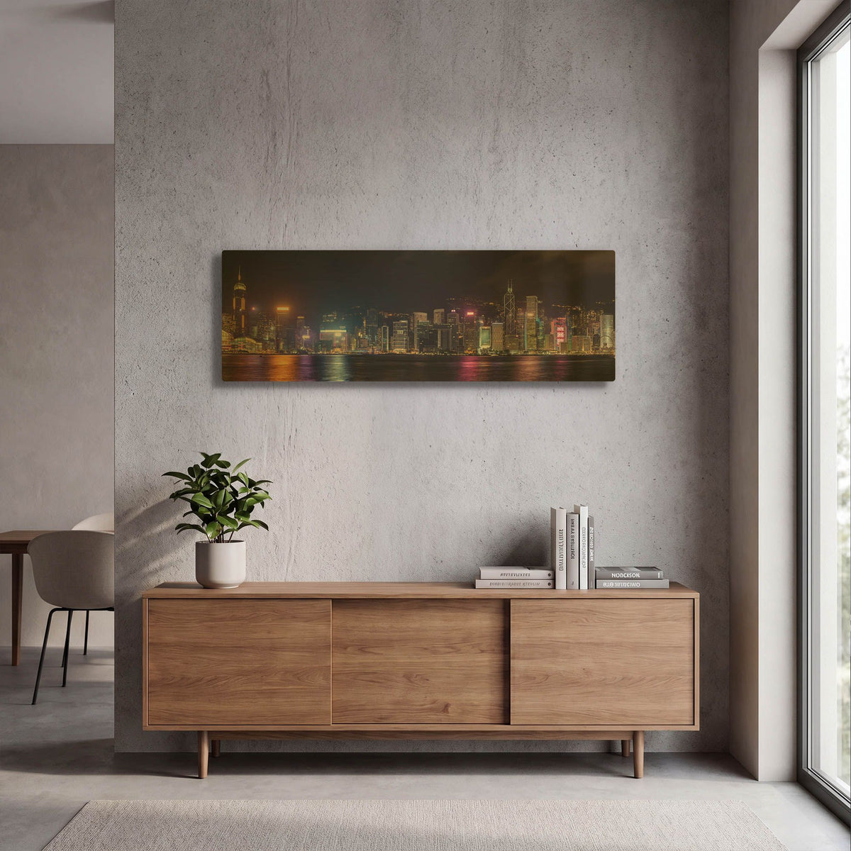 'Good Night Hong Kong' By AKG Gold Metal Wall Art