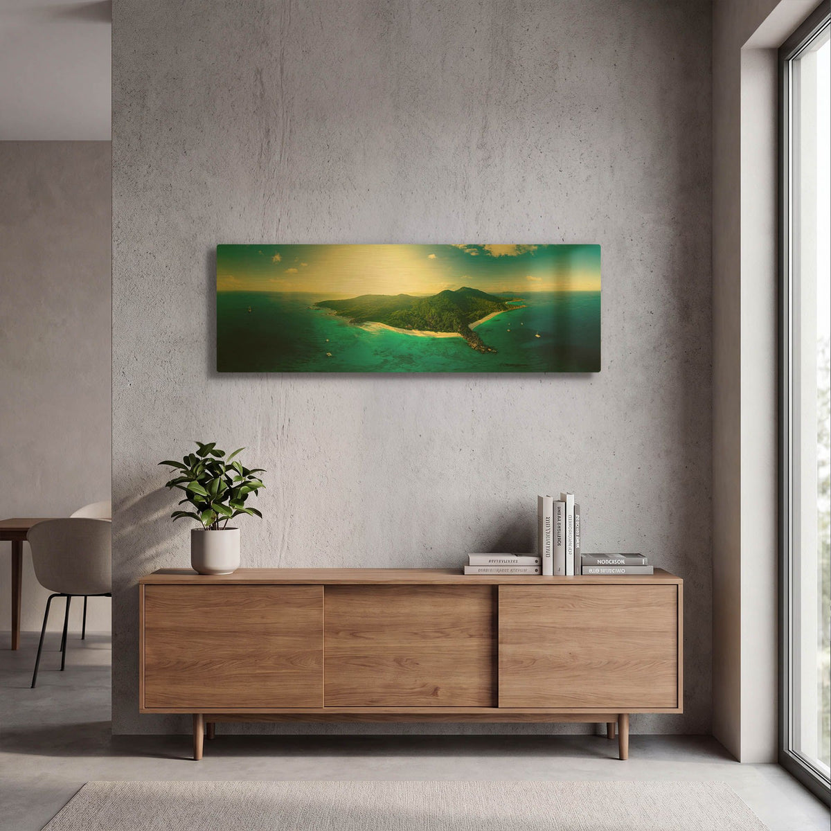 'LaDigue' By AKG Gold Metal Wall Art
