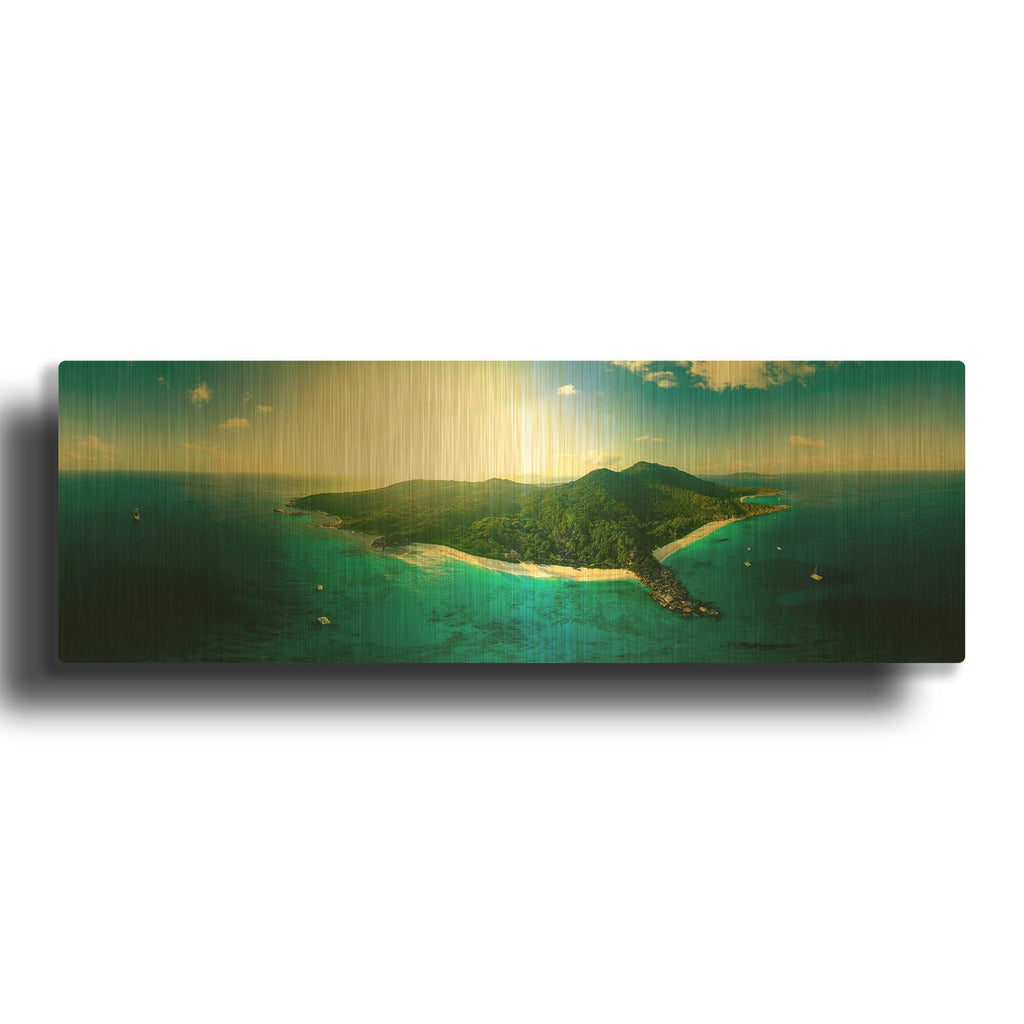 'LaDigue' By AKG Gold Metal Wall Art