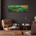 'LaDigue 2' By AKG Gold Metal Wall Art