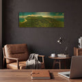 'Seychelles -Inside Siloutte Island' By AKG Gold Metal Wall Art