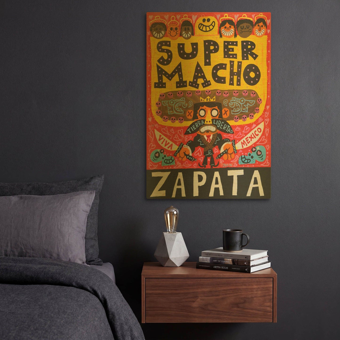 'El Mexicano G810D RAW' By Jorge R. Gutierrez Gold Metal Wall Art