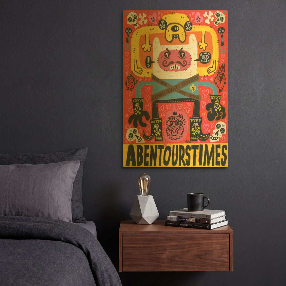 'Las Aventuras de Pen G814D RAW' By Jorge R. Gutierrez Gold Metal Wall Art