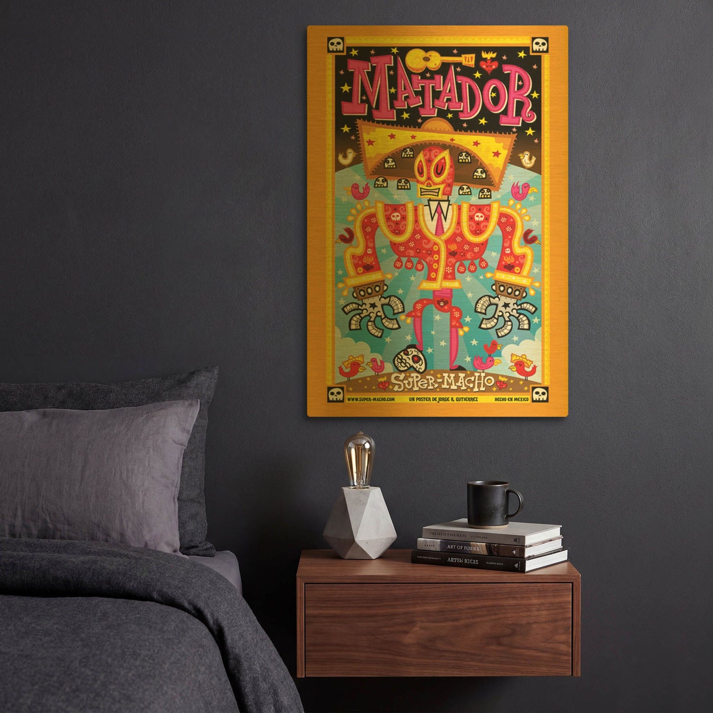'Matador G904D RAW' By Jorge R. Gutierrez Gold Metal Wall Art