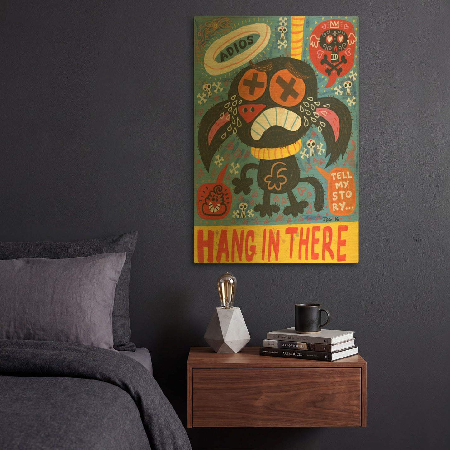 'Pare de Sufrir G817D RAW' By Jorge R. Gutierrez Gold Metal Wall Art