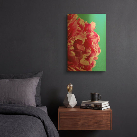 'Pink Peony G844D RAW' By Lexie Greer Gold Metal Wall Art