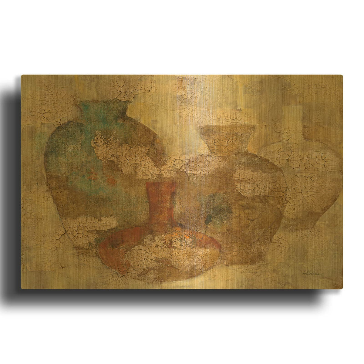 'Still Life Quartet' By Albena Hristova Gold Metal Wall Art