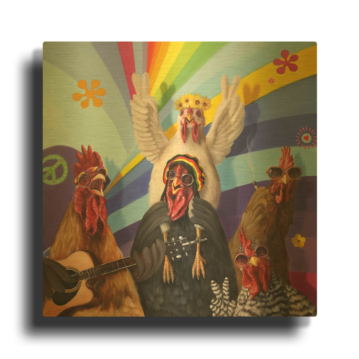 'Free Range' By Lucia Heffernan Gold Metal Wall Art