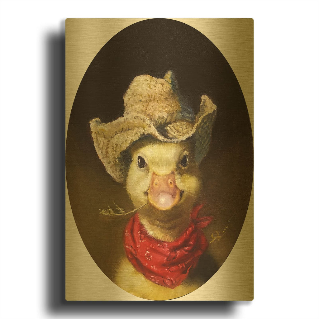 'Lil Wrangler' By Lucia Heffernan Gold Metal Wall Art