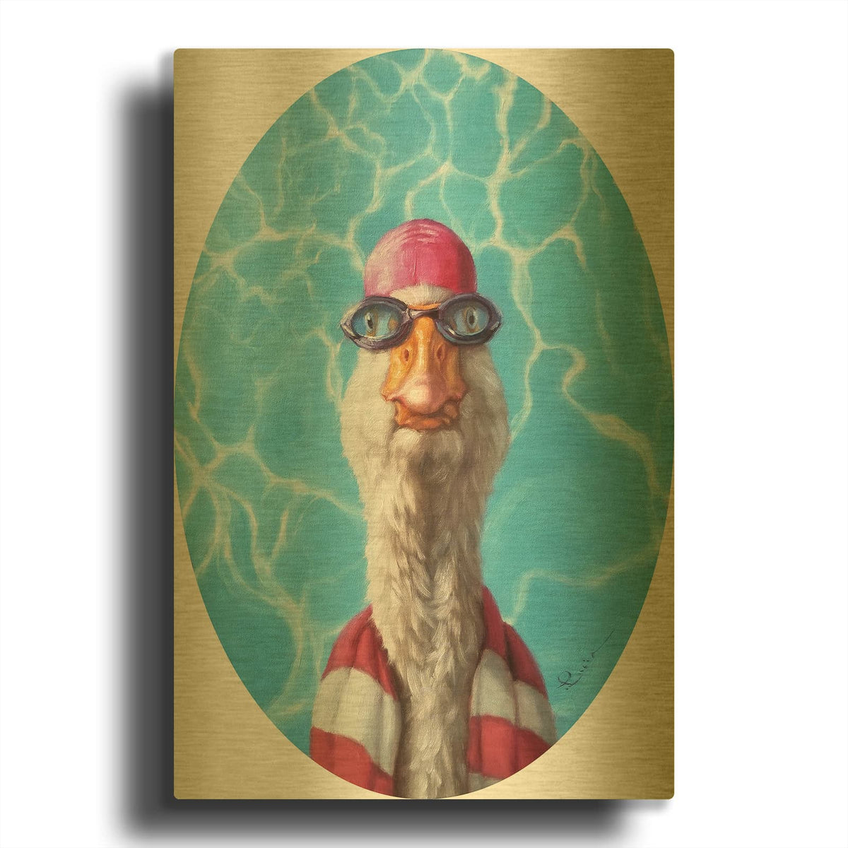 'Old Timer' By Lucia Heffernan Gold Metal Wall Art